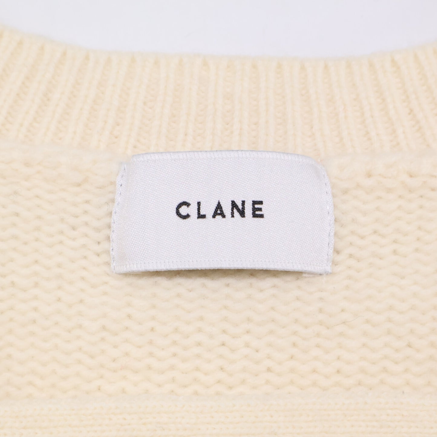 CLANE クラネ 17105-2442 24AW ベージュ 2WAY ネック オーバーニット トップス