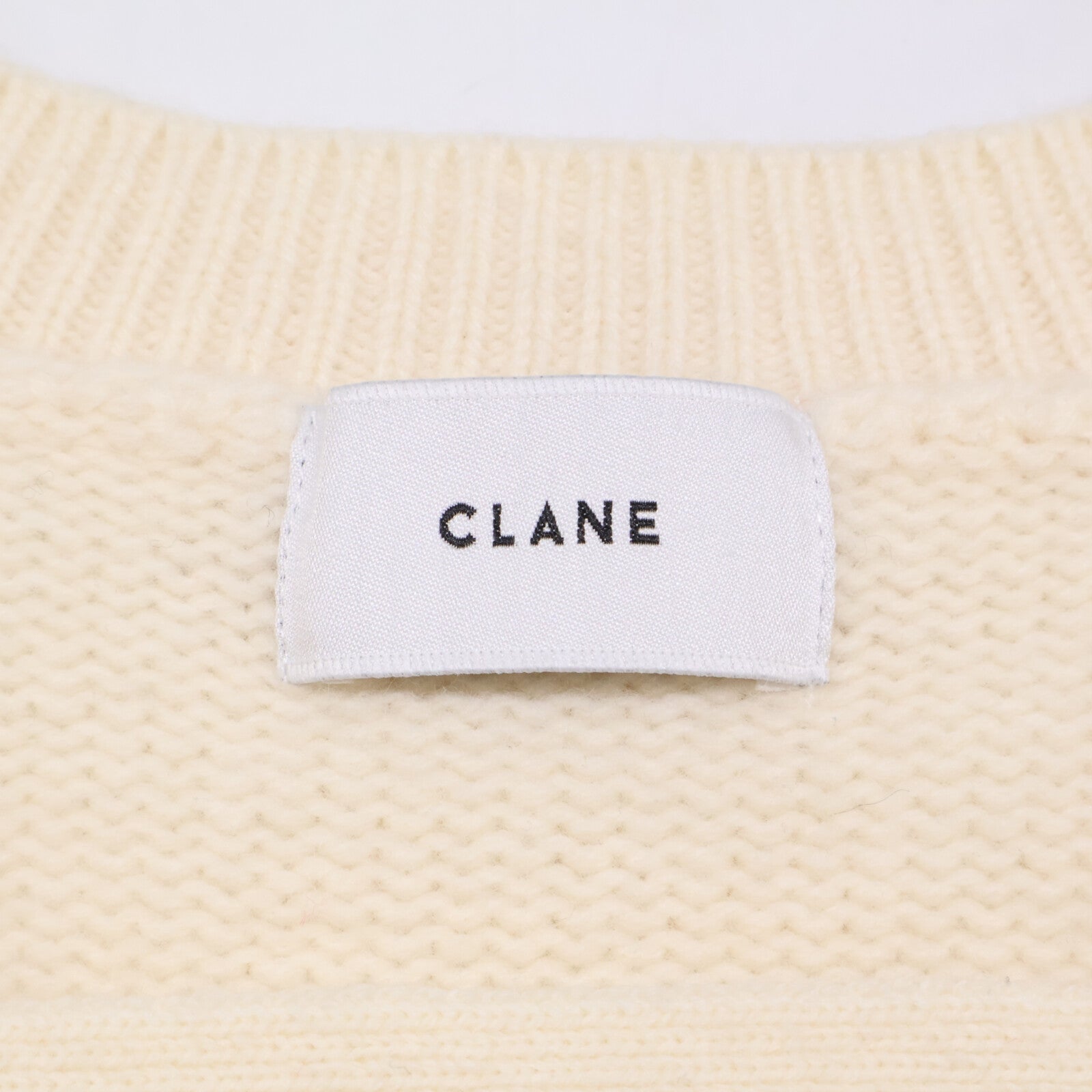 CLANE クラネ 17105-2442 24AW ベージュ 2WAY ネック オーバーニット トップス