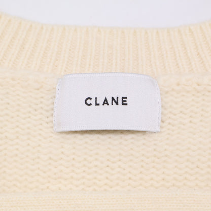 CLANE クラネ 17105-2442 24AW ベージュ 2WAY ネック オーバーニット トップス