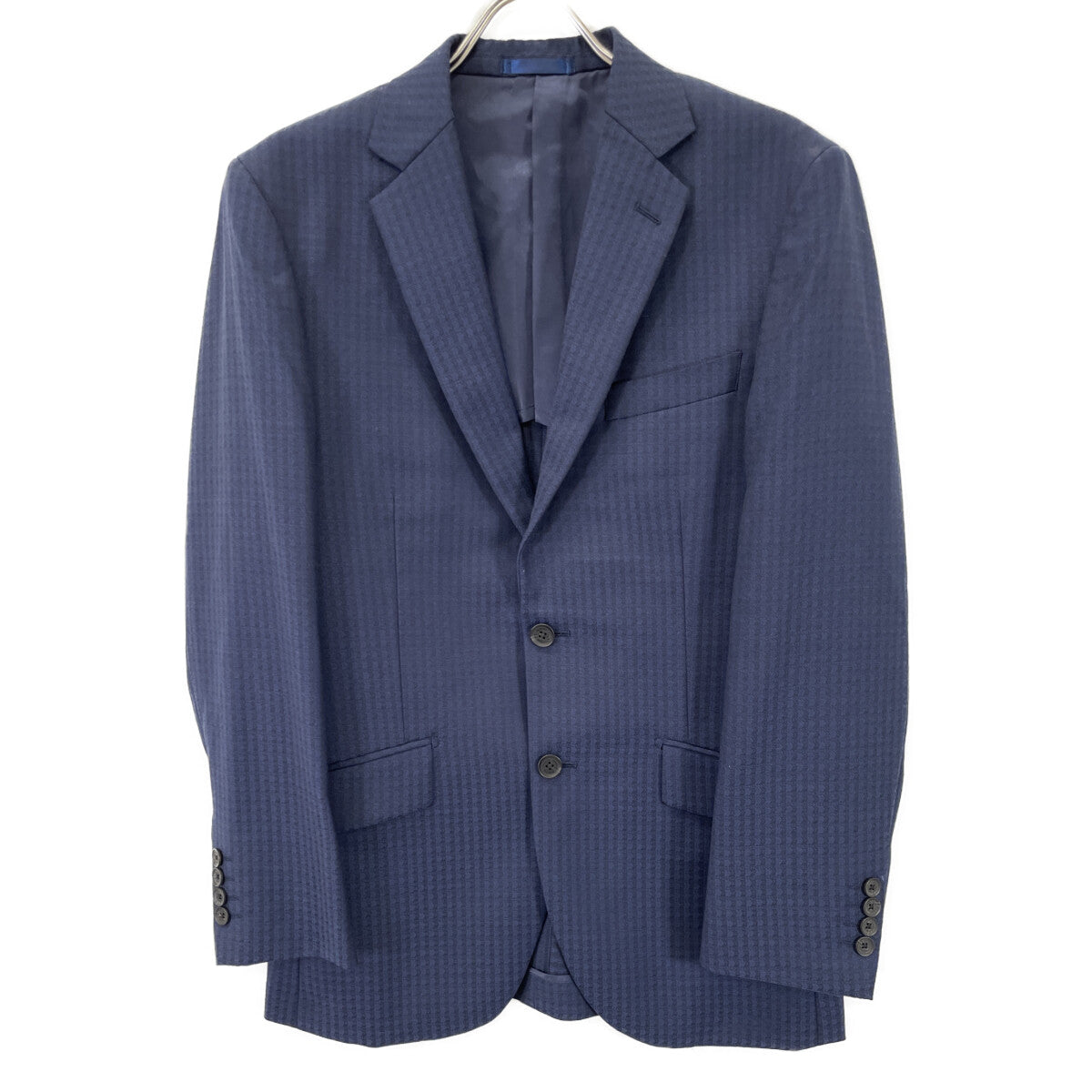 4024283051 Navy All-Over Pattern 3-Piece Suit Set, Suit Set-up, L, Men's