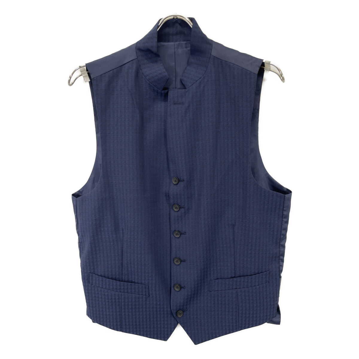 4024283051 Navy All-Over Pattern 3-Piece Suit Set, Suit Set-up, L, Men's