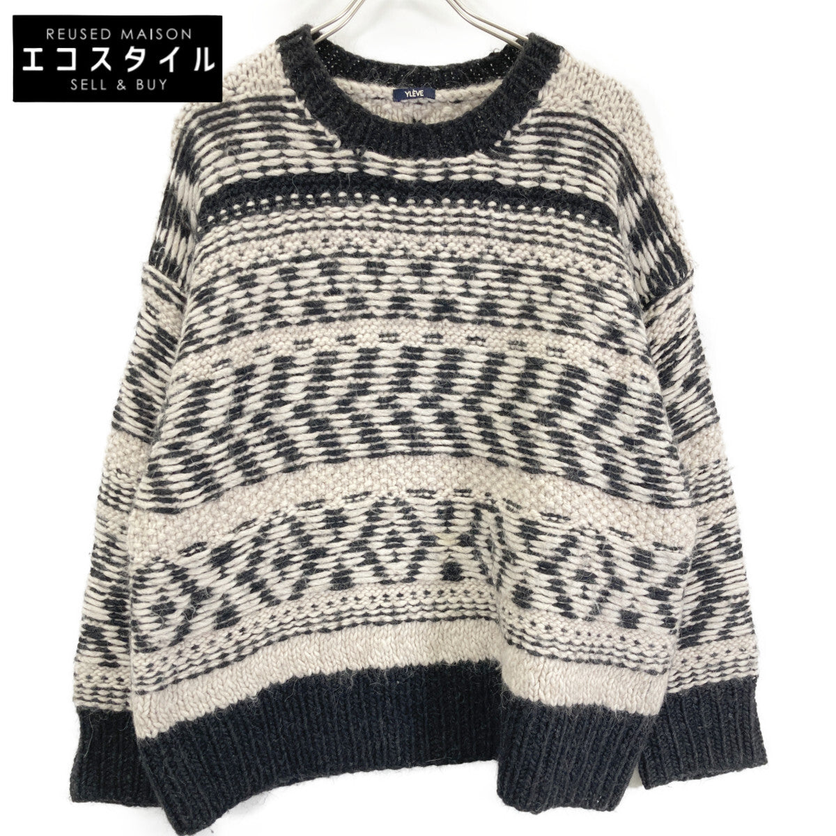 YLEVE イレーヴ HAND JACQUARD PULLOVER ニット トップス
