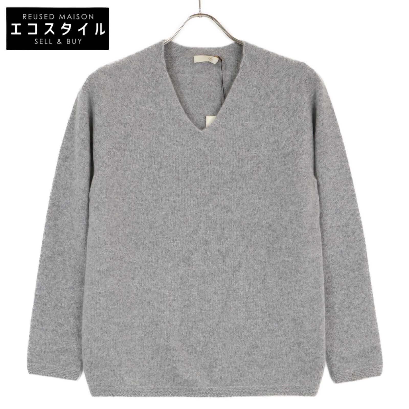 [Near Mint] HAKOBE 08IT-PC0001 100% Cashmere V-neck Knit Sweater/Top 1 Ladies
