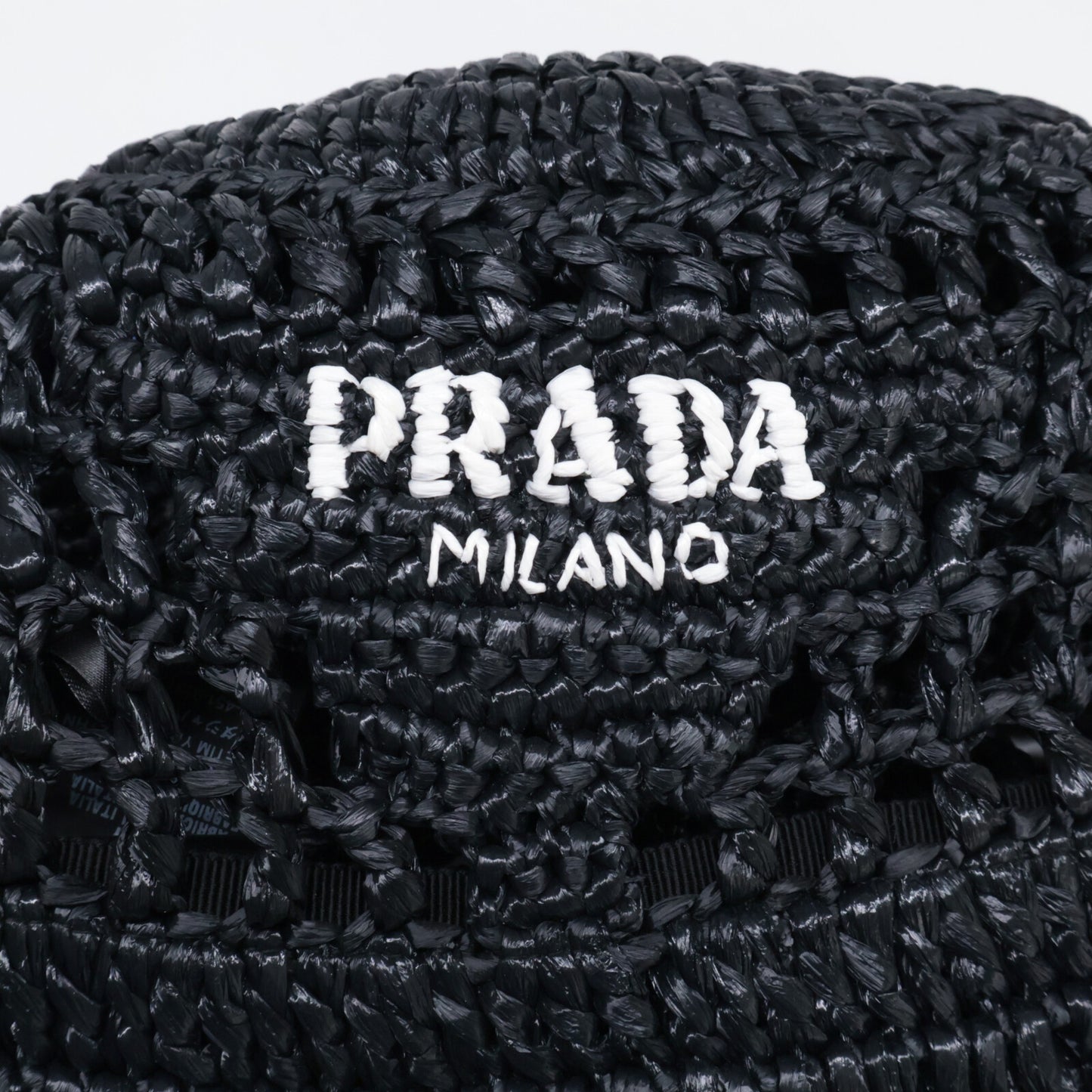 PRADA 普拉达 【美品】1HC137 2A2T 编织面料渔夫帽