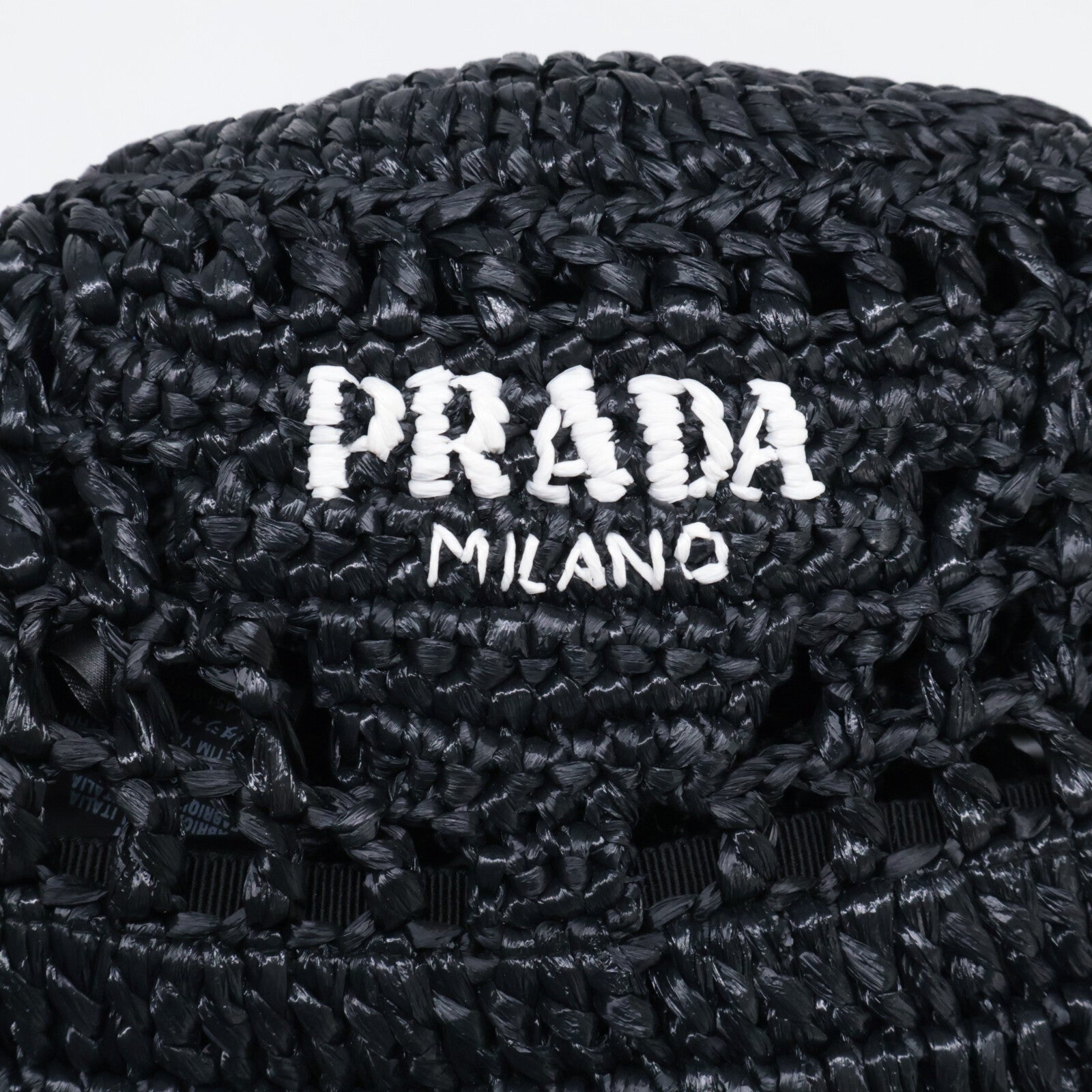 PRADA 普拉达 【美品】1HC137 2A2T 编织面料渔夫帽