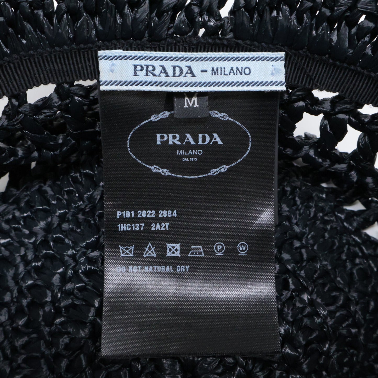 PRADA 普拉达 【美品】1HC137 2A2T 编织面料渔夫帽