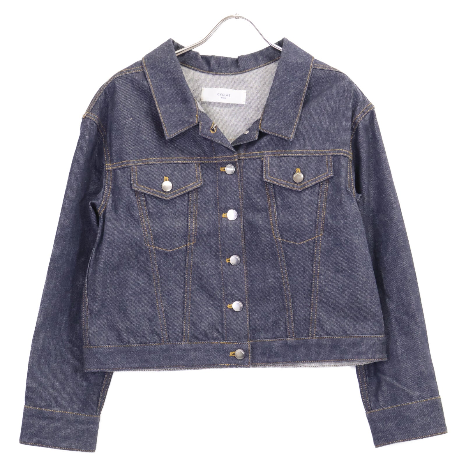 Women's Blue Cotton Rigid Denim Jacket O