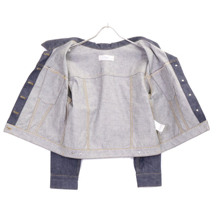 Women's Blue Cotton Rigid Denim Jacket O