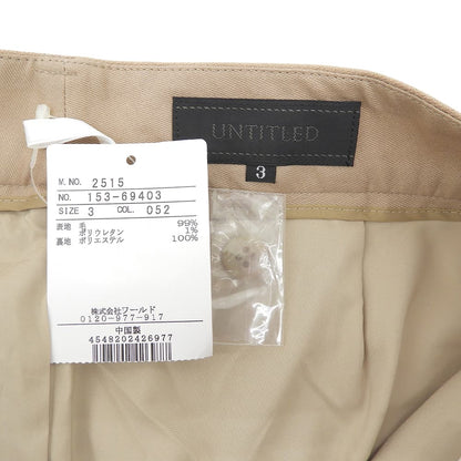 Unused Wool Center Press Slacks Bottoms Women's Beige 3 Bottoms 3 Women's