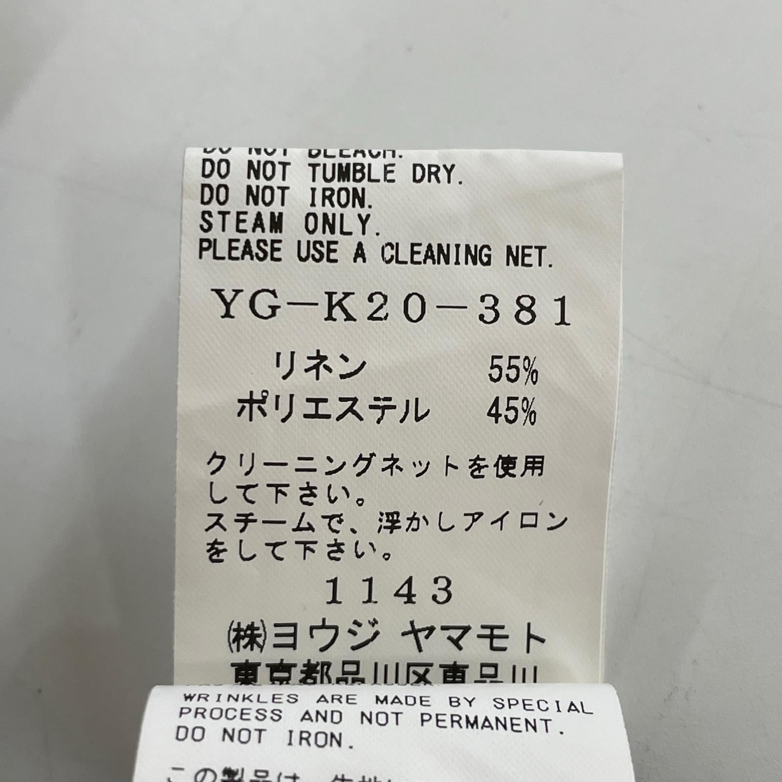 Y's ワイズ YG-K20-381 21SS ブラック ワイドシルエット トップス トップス