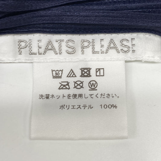 PLEATS PLEASE プリーツプリーズ PP55-JK902 ネイビー BEIGE TOP ノースリーブ トップス