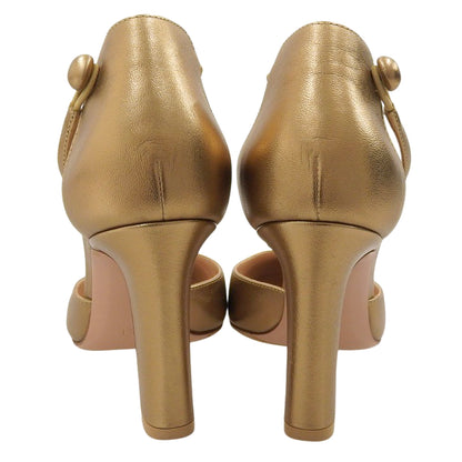 Excellent condition separate heel pumps women's gold 38 shoes 38 women's