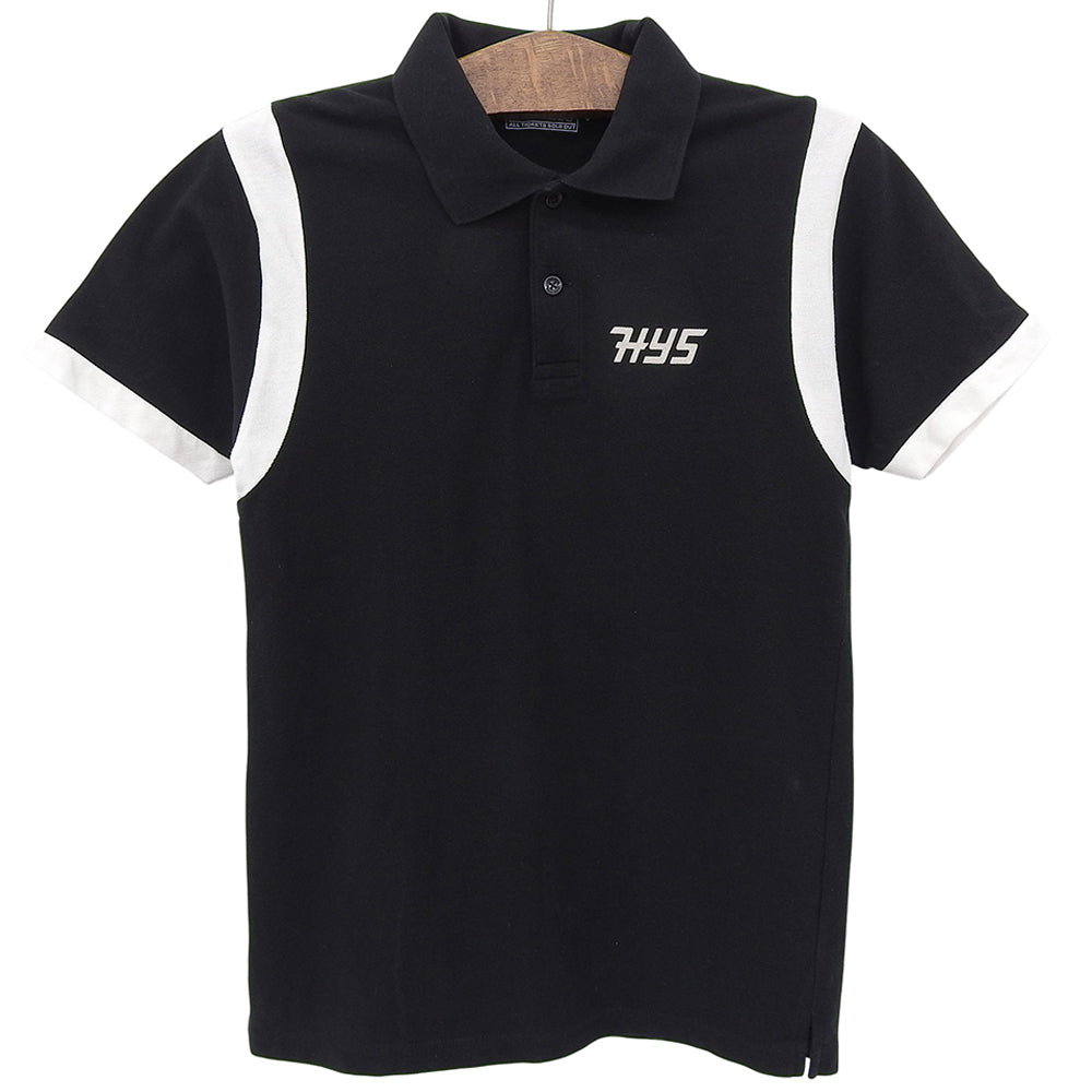 HYSTERIC GLAMOUR HYSTERIC MOTEL Polo Shirt Top Men's Black x White S 02241CH05 Tops