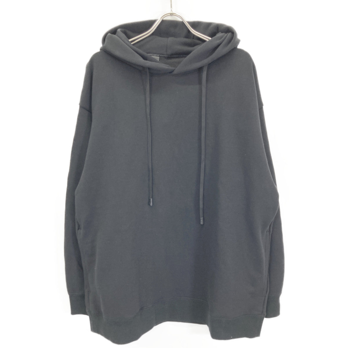 BLACK 2232-CS06-030 Tagged Sweat Hoodie Tops 40 Men's