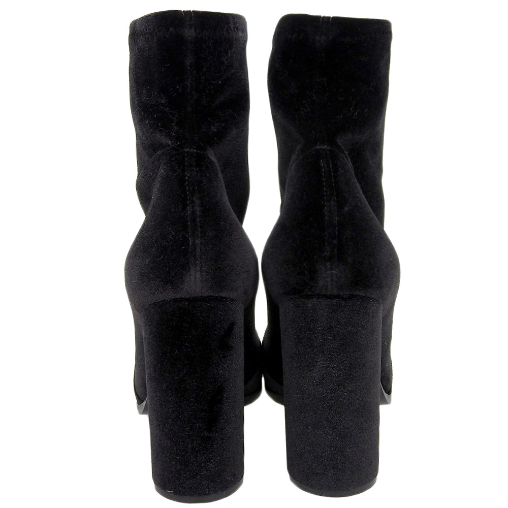CASADEI Beautiful Velvet Short Boots Women's Black 37 Shoes