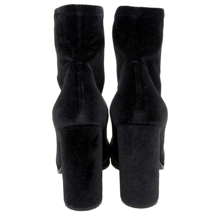 CASADEI Beautiful Velvet Short Boots Women's Black 37 Shoes