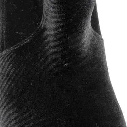 CASADEI Beautiful Velvet Short Boots Women's Black 37 Shoes