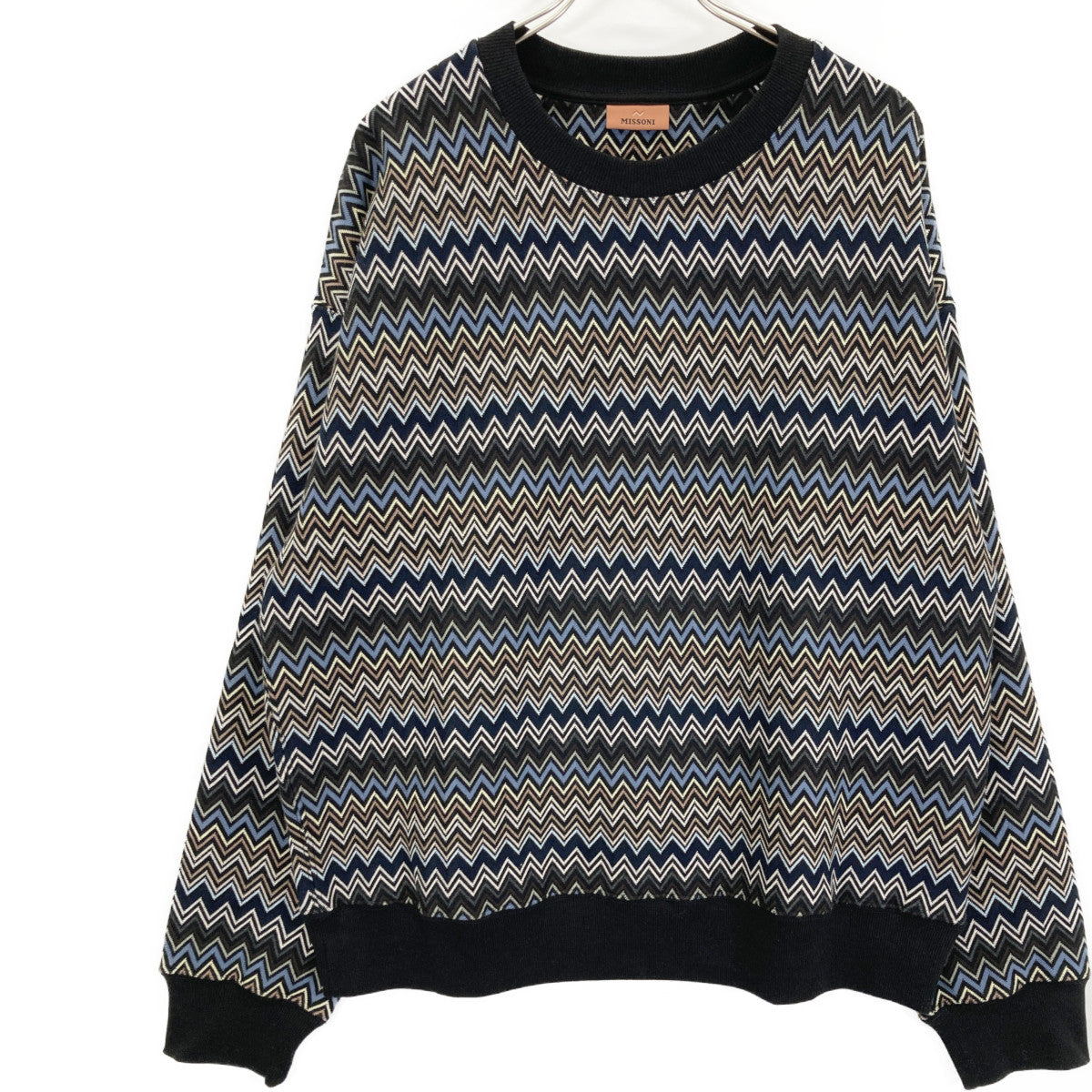 MISSONI 米索尼 24年 US24WW02 之字形图案纯棉圆领卫衣 上衣