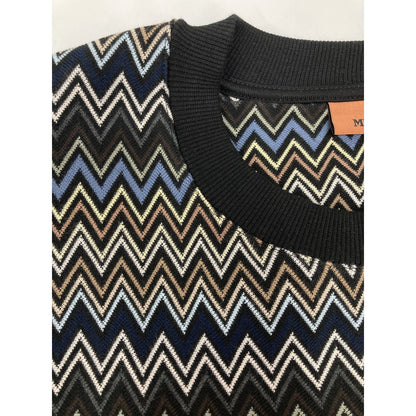 MISSONI 米索尼 24年 US24WW02 之字形图案纯棉圆领卫衣 上衣