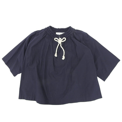 美品 褶皱 棉质 女式衬衫 上衣 海军蓝 32 J40NC0103 23年 上衣 32 女式