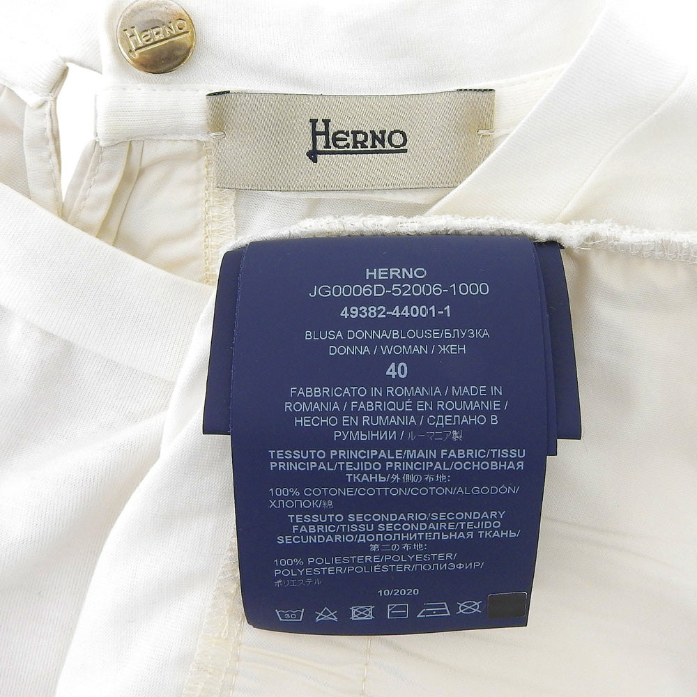 HERNO Herno Excellent Condition Cotton Cut and Sew Top Women's White 40 JG0006D-52006 Tops