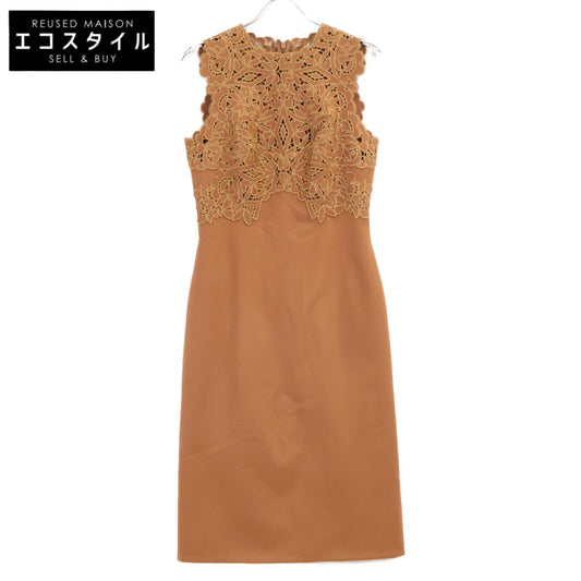 ERMANNO SCHERVINO Excellent condition EE9811139 Wool Cashmere Cutwork Lace Sleeveless Dress
