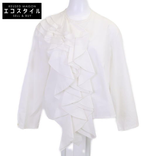 ROCHAS ロシャス 【美品】ROPX65123A コットン フリル 長袖ブラウス/ トップス