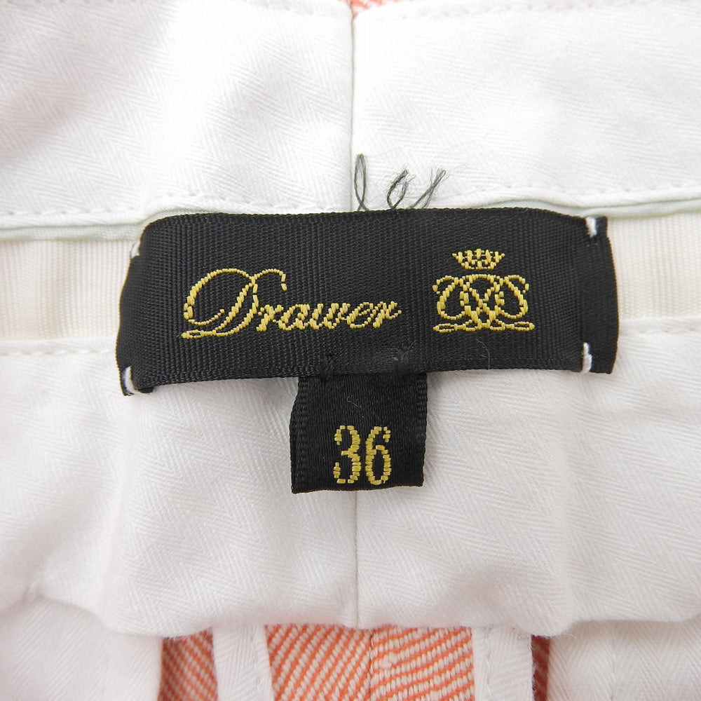 DRAWER Drawers 九成新 棉麻 锥形裤 下装 女式 橘色 36 22SS 下装 36