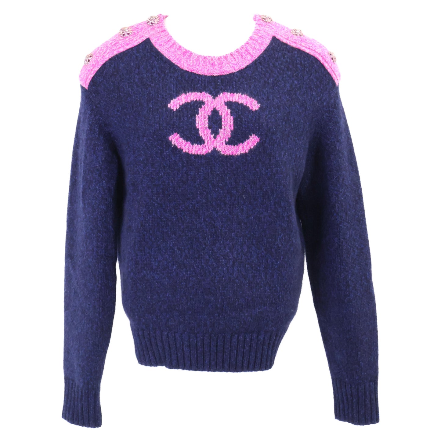 CHANEL シャネル 【美品/国内正規】P73911K10586 ココマーク カシミヤ100％ ニットセーター/ トップス