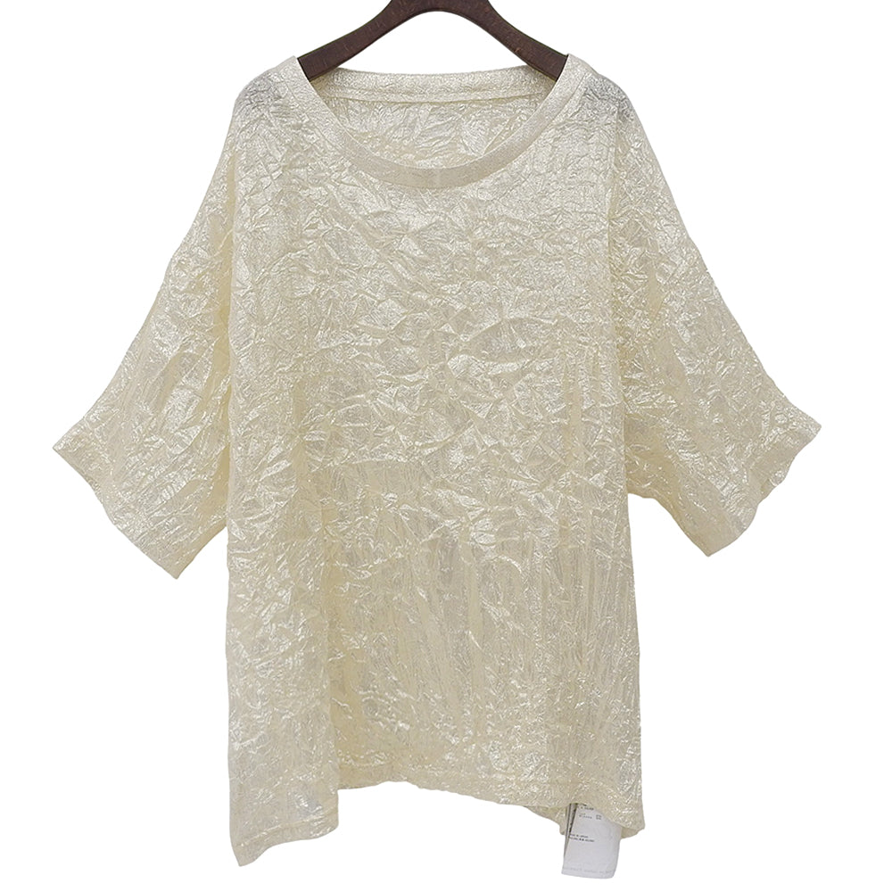 Dessin de mode デッサンデモード 新品同様 メタリックTシャツ トップス レディース シルバー系 3 17DCT-175MT トップス