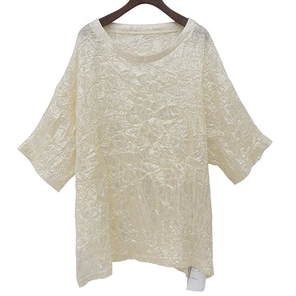 Dessin de mode デッサンデモード 新品同様 メタリックTシャツ トップス レディース シルバー系 3 17DCT-175MT トップス