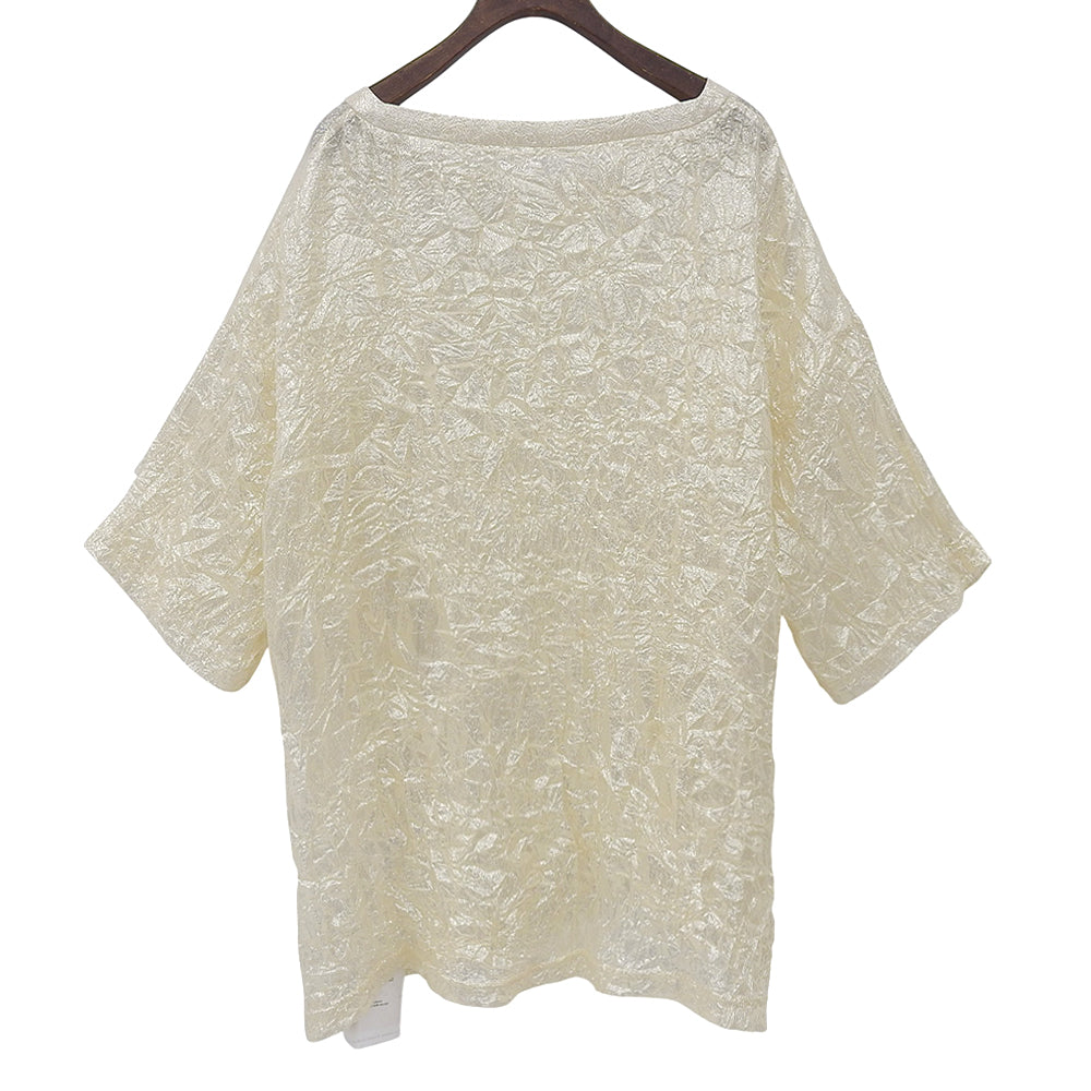 Dessin de mode デッサンデモード 新品同様 メタリックTシャツ トップス レディース シルバー系 3 17DCT-175MT トップス