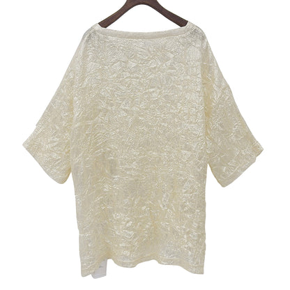 Dessin de mode デッサンデモード 新品同様 メタリックTシャツ トップス レディース シルバー系 3 17DCT-175MT トップス