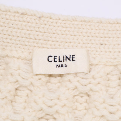 CELINE 思琳 【美品/国内正品】2A551374D 核桃扣 羊毛羊绒混纺绞花针织开衫/上衣