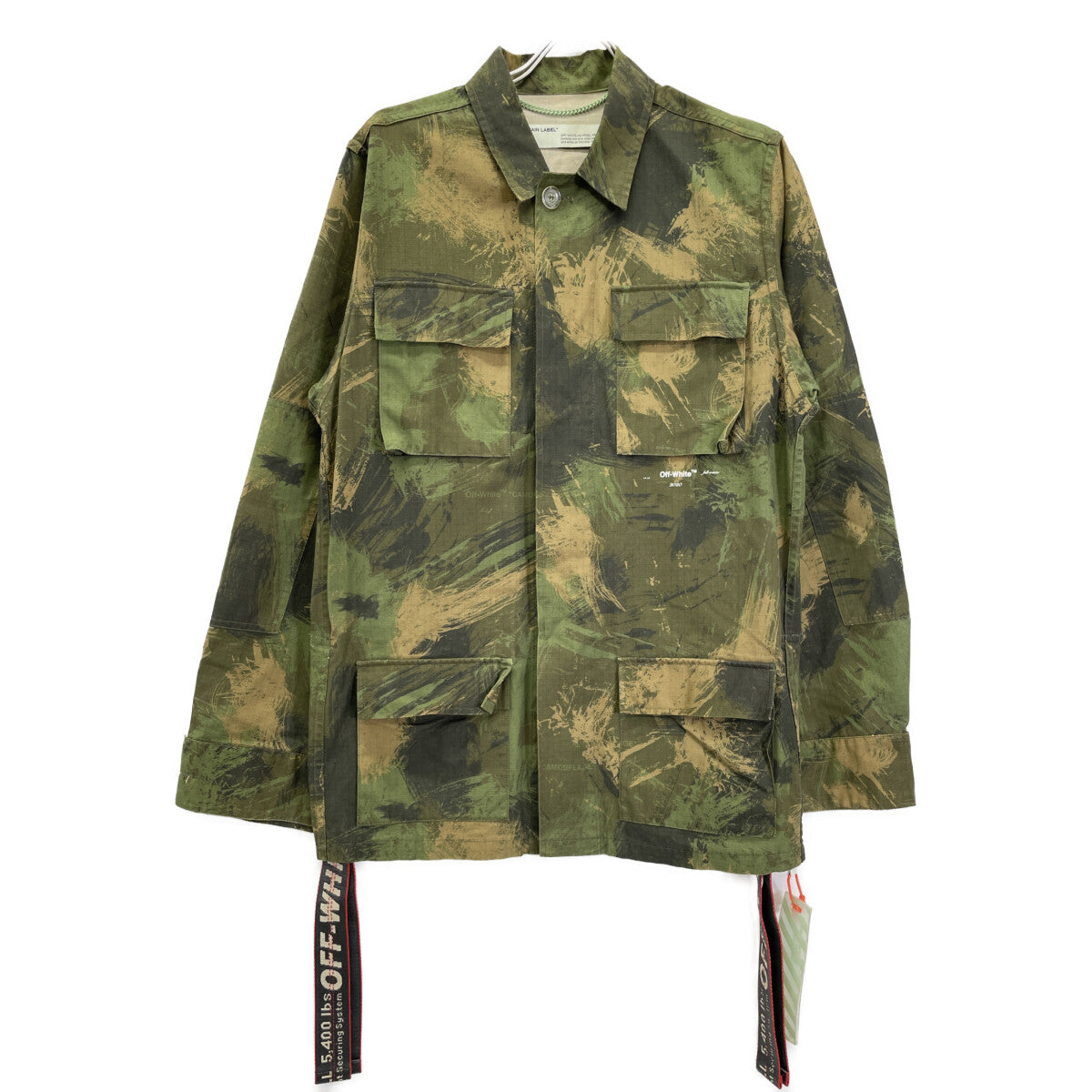 OFF-WHITE 19AW PAINTBRUSH Oversized Camouflage Jacket