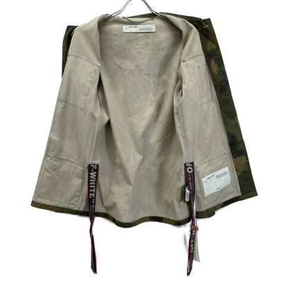 OFF-WHITE 19AW PAINTBRUSH Oversized Camouflage Jacket
