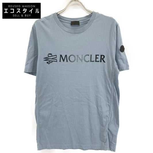 MONCLER Light Blue 22 Logo Short Sleeve T-Shirt Top