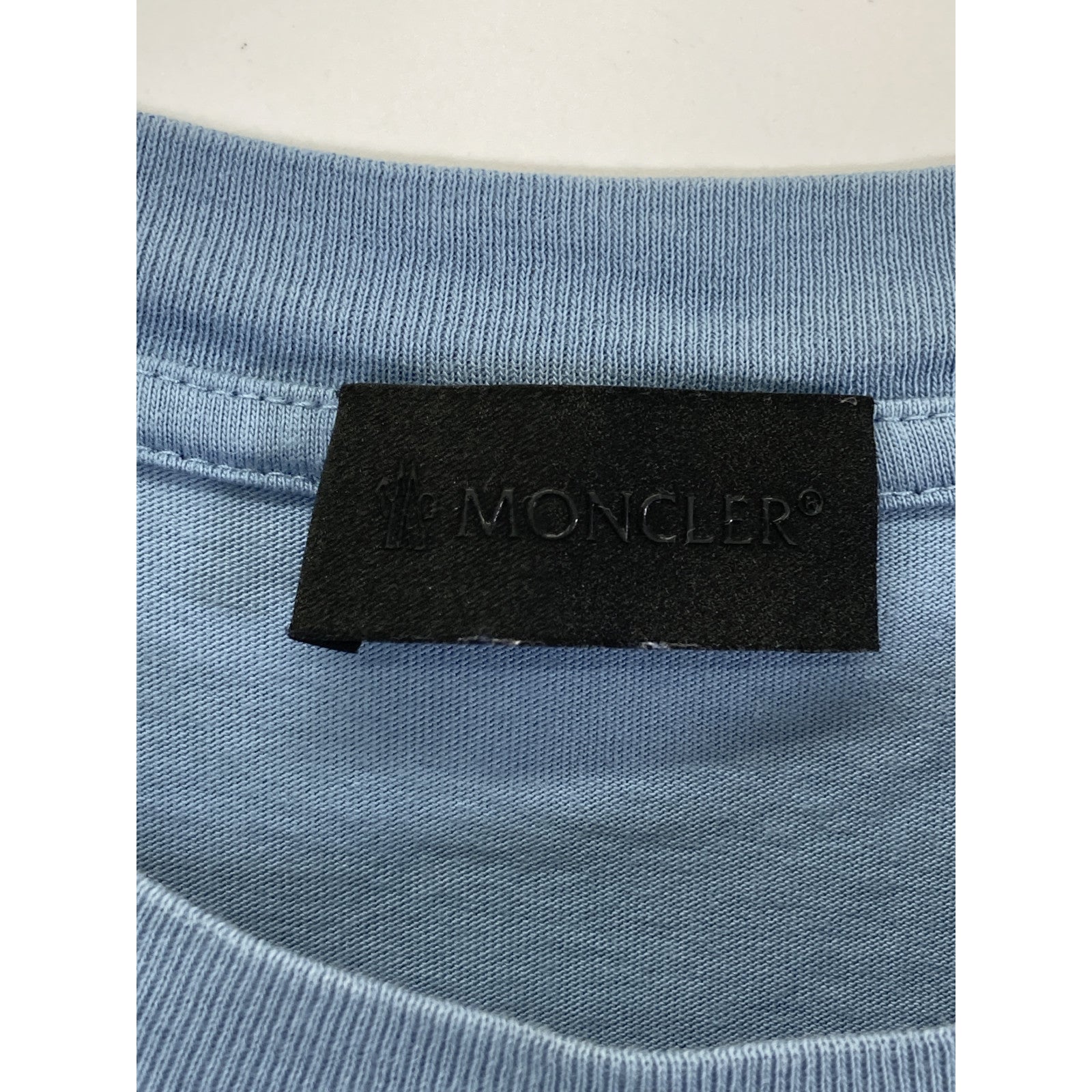 MONCLER Light Blue 22 Logo Short Sleeve T-Shirt Top