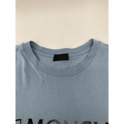 MONCLER Light Blue 22 Logo Short Sleeve T-Shirt Top