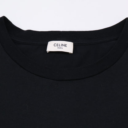 CELINE セリーヌ 2X15M671Q ブラック クラックロゴストーンデザインTシャツ トップス