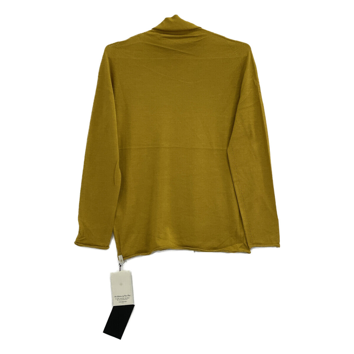 MUSTARD 08IT-SC0002 Silk Cashmere Turtleneck Knit Sweater Tops 1 Ladies