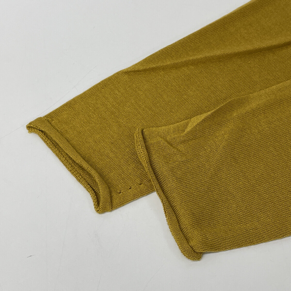 MUSTARD 08IT-SC0002 Silk Cashmere Turtleneck Knit Sweater Tops 1 Ladies