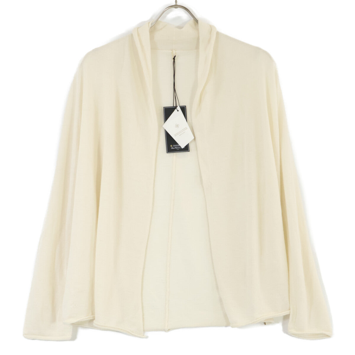 TOYOBOSHI Ito-I White TOISHI 13IT-AC6005 100% Cashmere Cardigan Top