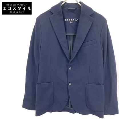 CIRCOLO1901 CN2868 Navy Stretch Shadow Stripe Unlined Jacket 46 Men's