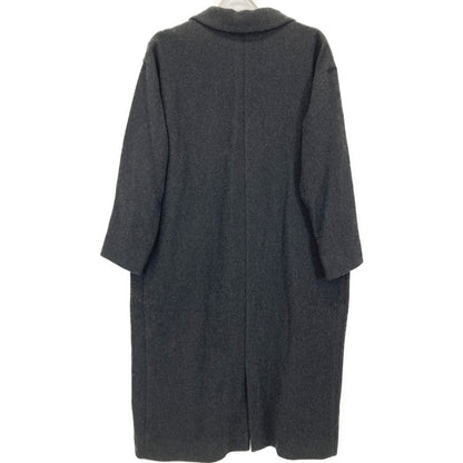 evam eva E223T205 22AW Charcoal Wool Tweed Coat