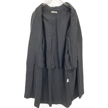 evam eva E223T205 22AW Charcoal Wool Tweed Coat