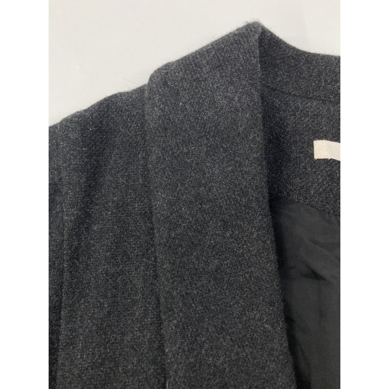 evam eva E223T205 22AW Charcoal Wool Tweed Coat