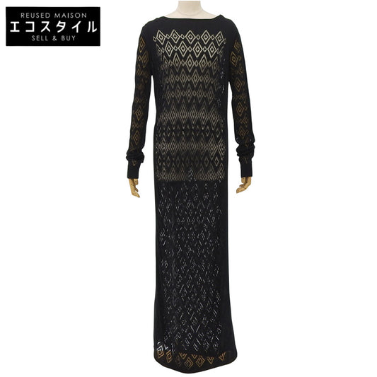 Like New IBISCUS Cotton Lace One-Piece Dress Top Women's Black 42 Dress 42 Women's