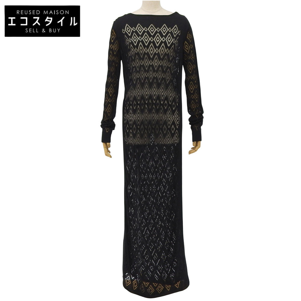 Like New IBISCUS Cotton Lace One-Piece Dress Top Women's Black 42 Dress 42 Women's