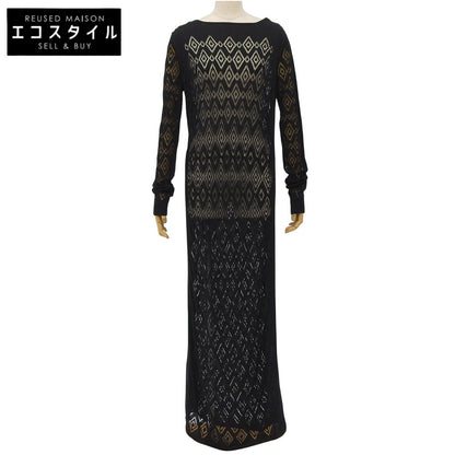 Like New IBISCUS Cotton Lace One-Piece Dress Top Women's Black 42 Dress 42 Women's